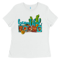White beautiful crazy olivia Ladies Tee - OliviaCreatesArt