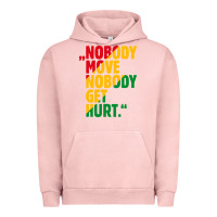 Pigment Salmon nobody move nobody get hurt Urban Hoodie - artisFamous