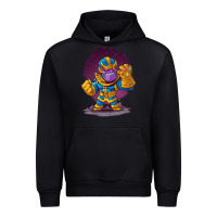 Black cartoons super hero Strong Hands Urban Hoodie - artisFamous