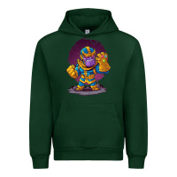 Forest Green cartoons super hero Strong Hands Urban Hoodie - artisFamous