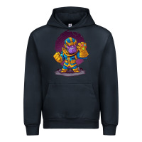 Navy cartoons super hero Strong Hands Urban Hoodie - artisFamous