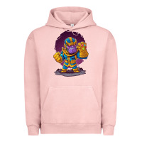 Pigment Salmon cartoons super hero Strong Hands Urban Hoodie - artisFamous