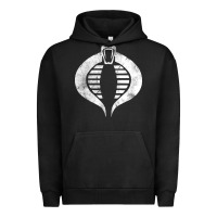Pigment Black vintage cobra symbol Urban Hoodie - artisFamous