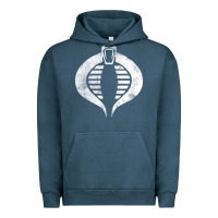 Pigment Midnight Navy vintage cobra symbol Urban Hoodie - artisFamous