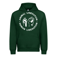 Forest Green animal liberation Urban Hoodie - artisFamous