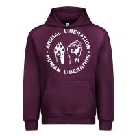 Mauve Wine animal liberation Urban Hoodie - artisFamous