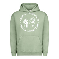 Pigment Oil Green animal liberation Urban Hoodie - artisFamous