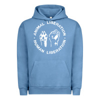 Pigment Pebble Blue animal liberation Urban Hoodie - artisFamous