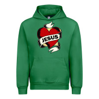 Emerald jesus love Urban Hoodie - artisFamous