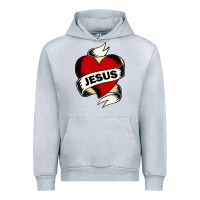 Heather Grey jesus love Urban Hoodie - artisFamous