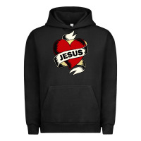 Pigment Black jesus love Urban Hoodie - artisFamous