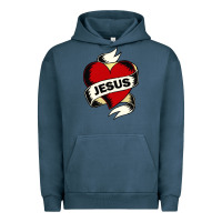 Pigment Midnight Navy jesus love Urban Hoodie - artisFamous
