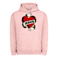 Pigment Salmon jesus love Urban Hoodie - artisFamous