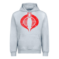 Heather Grey vintage cobra symbol Urban Hoodie - artisFamous