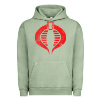 Pigment Oil Green vintage cobra symbol Urban Hoodie - artisFamous