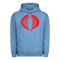 Pigment Pebble Blue vintage cobra symbol Urban Hoodie - artisFamous