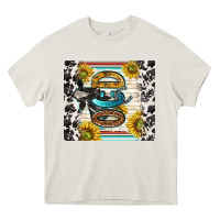 Cream ocd with cow Heavy Core Tee - TumblerDesignByShophia