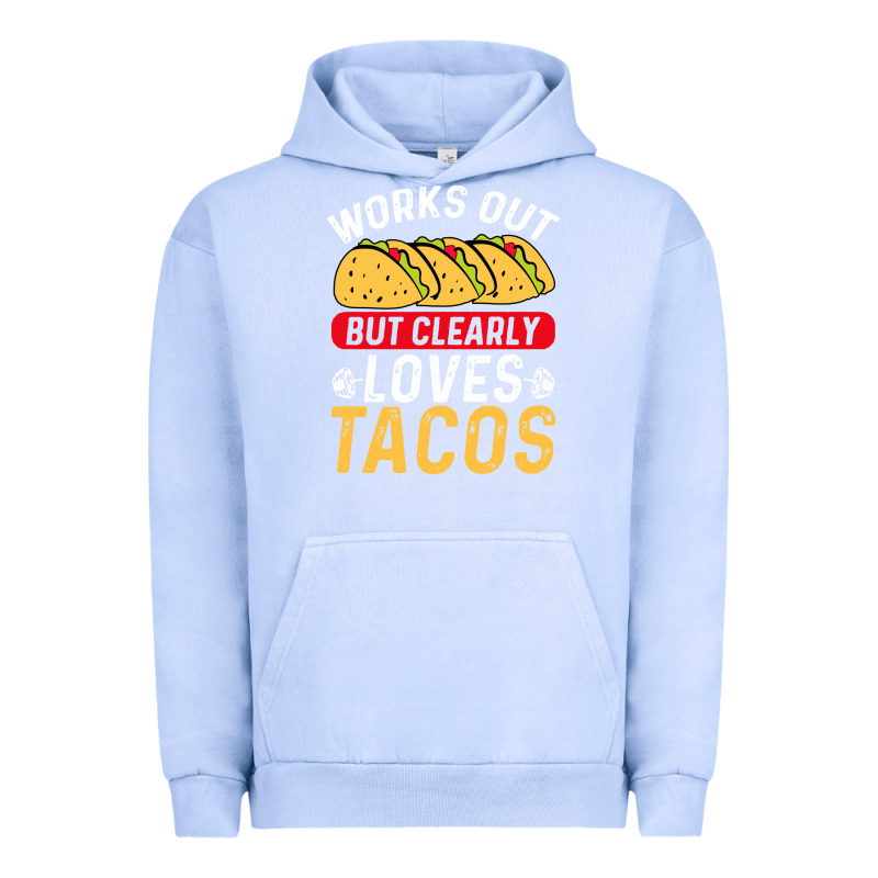 Tacos Work Out Gym Gift Classic Urban Hoodie by artisFamous | Teevron