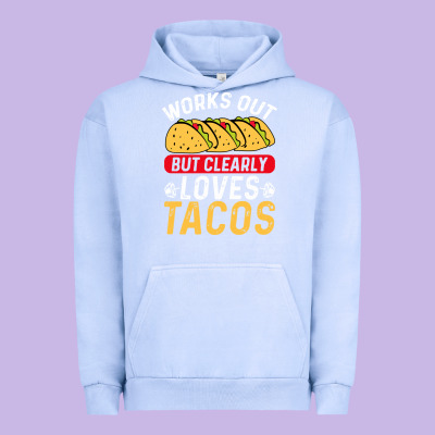 Tacos Work Out Gym Gift Classic Urban Hoodie Designed By Artisfamous