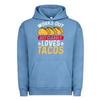 Pigment Pebble Blue tacos work out gym gift classic Urban Hoodie - artisFamous