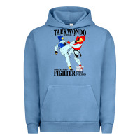 Pigment Pebble Blue taekwondo sport art Urban Hoodie - artisFamous