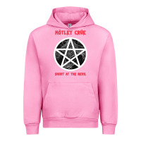 Fuchsia Pink shout at the devil Urban Hoodie - artisFamous
