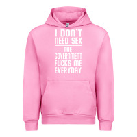 Fuchsia Pink the government fucks me everyday Urban Hoodie - artisFamous
