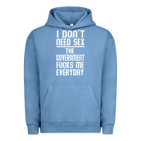 Pigment Pebble Blue the government fucks me everyday Urban Hoodie - artisFamous