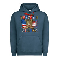 Pigment Midnight Navy proud veteran u.s army Urban Hoodie - RanaPortraitStore
