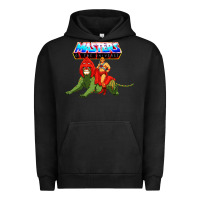 Pigment Black he man and battle cat Urban Hoodie - artisFamous