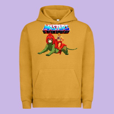 He Man And Battle Cat Urban Hoodie Designed By Artisfamous