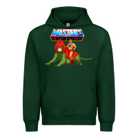 Forest Green he man and battle cat Urban Hoodie - artisFamous