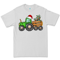 Dove Grey christmas tractor Premium Tee - CowGirlArtShop
