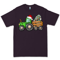 Plum christmas tractor Premium Tee - CowGirlArtShop