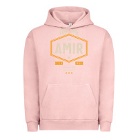 Pigment Salmon Amir Personalized Name Birthday Gift Urban Hoodie - artisFamous