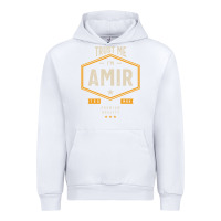 White Amir Personalized Name Birthday Gift Urban Hoodie - artisFamous