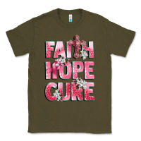 Army Green faith hope cure breast cancer Classic Tee - CowGirlArtShop
