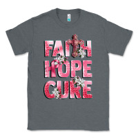 Charcoal Heather faith hope cure breast cancer Classic Tee - CowGirlArtShop