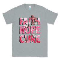 Heather Grey faith hope cure breast cancer Classic Tee - CowGirlArtShop