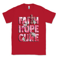 Red faith hope cure breast cancer Classic Tee - CowGirlArtShop