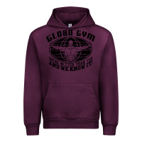 Mauve Wine globo gym Urban Hoodie - artisFamous