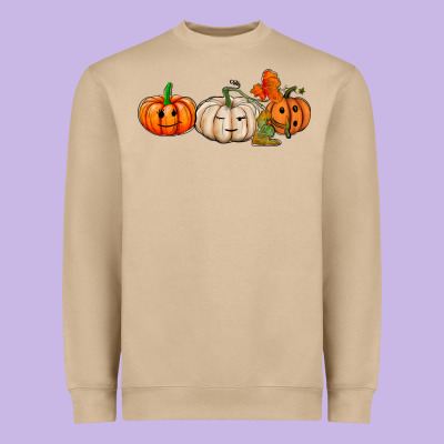 Pumpkins Face Heavyweight Sweatshirt Designed By Adodesignshop