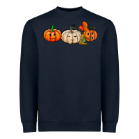Navy pumpkins face Heavyweight Sweatshirt - AdoDesignShop