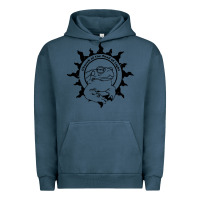 Pigment Midnight Navy church of the toad of light psychedelic frog Urban Hoodie - artisFamous