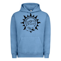 Pigment Pebble Blue church of the toad of light psychedelic frog Urban Hoodie - artisFamous