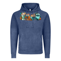 Vintage Denim Winter Coffee Cups Vintage Hoodie - FaDigitalArtStudio