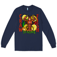 Navy crawfish season Long Sleeve Tee - FaDigitalArtStudio