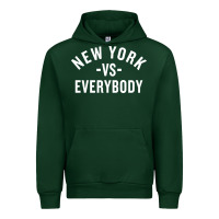 Forest Green new york vs everybody Urban Hoodie - artisFamous