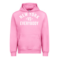 Fuchsia Pink new york vs everybody Urban Hoodie - artisFamous