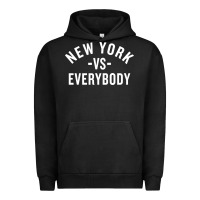 Pigment Black new york vs everybody Urban Hoodie - artisFamous